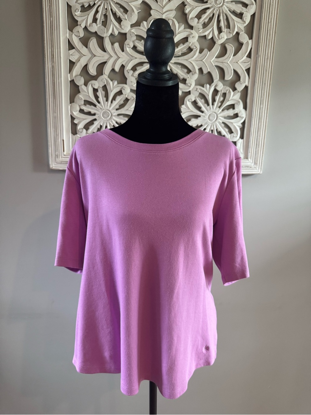 Isaac Mizrahi Short Sleeve Scoop Neck Top - Bright Rose